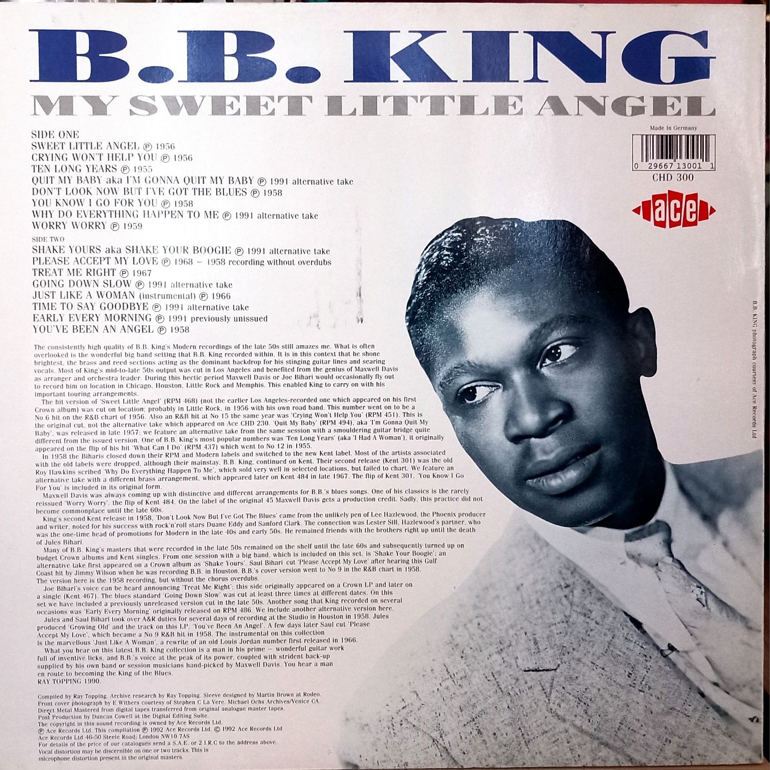 B.B.King MySweetLittleAngel LP Winyl Comp.Ger EX