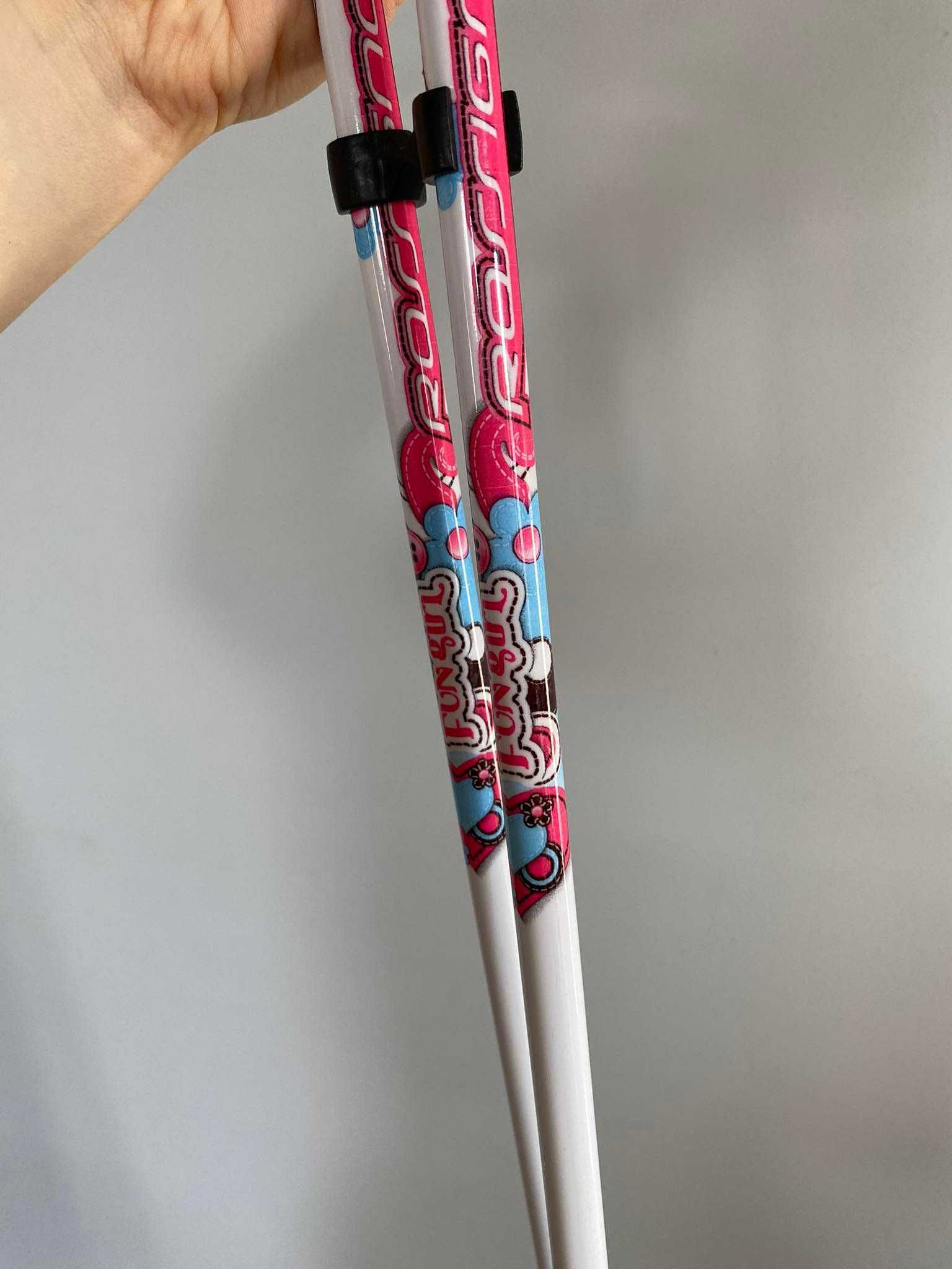 Kijki narciarskie dla dziewczynki 95 cm kolorowe
