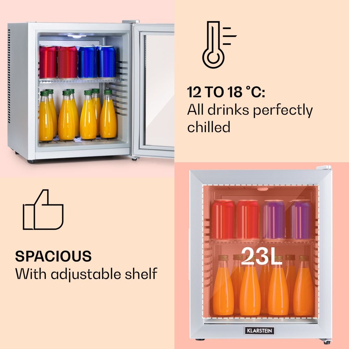 Nowa Lodówka Chłodziarka Mini Bar Klarstein Brooklyn 24 Na Napoje Piwo