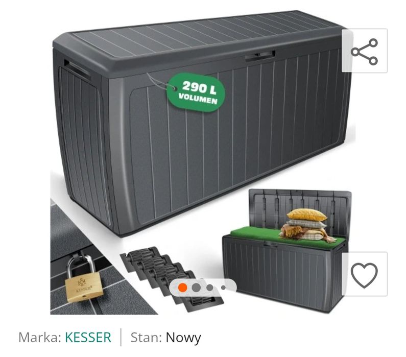 Skrzynia ogrodowa 290 litrów