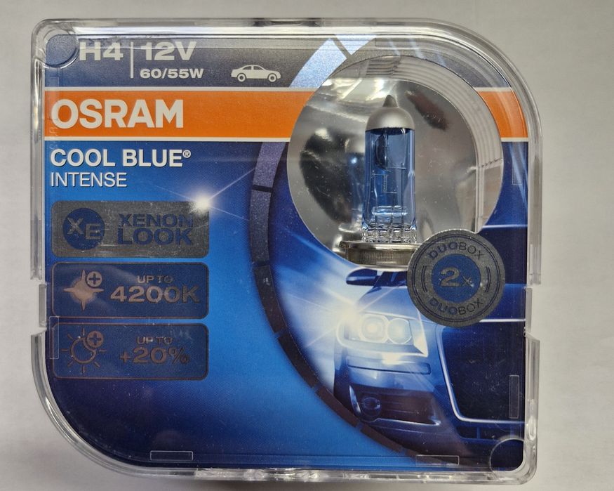 Żarówki Samochodowe H4 Osram Cool Blue Intense DUO BOX 2 Sztuki 4200k