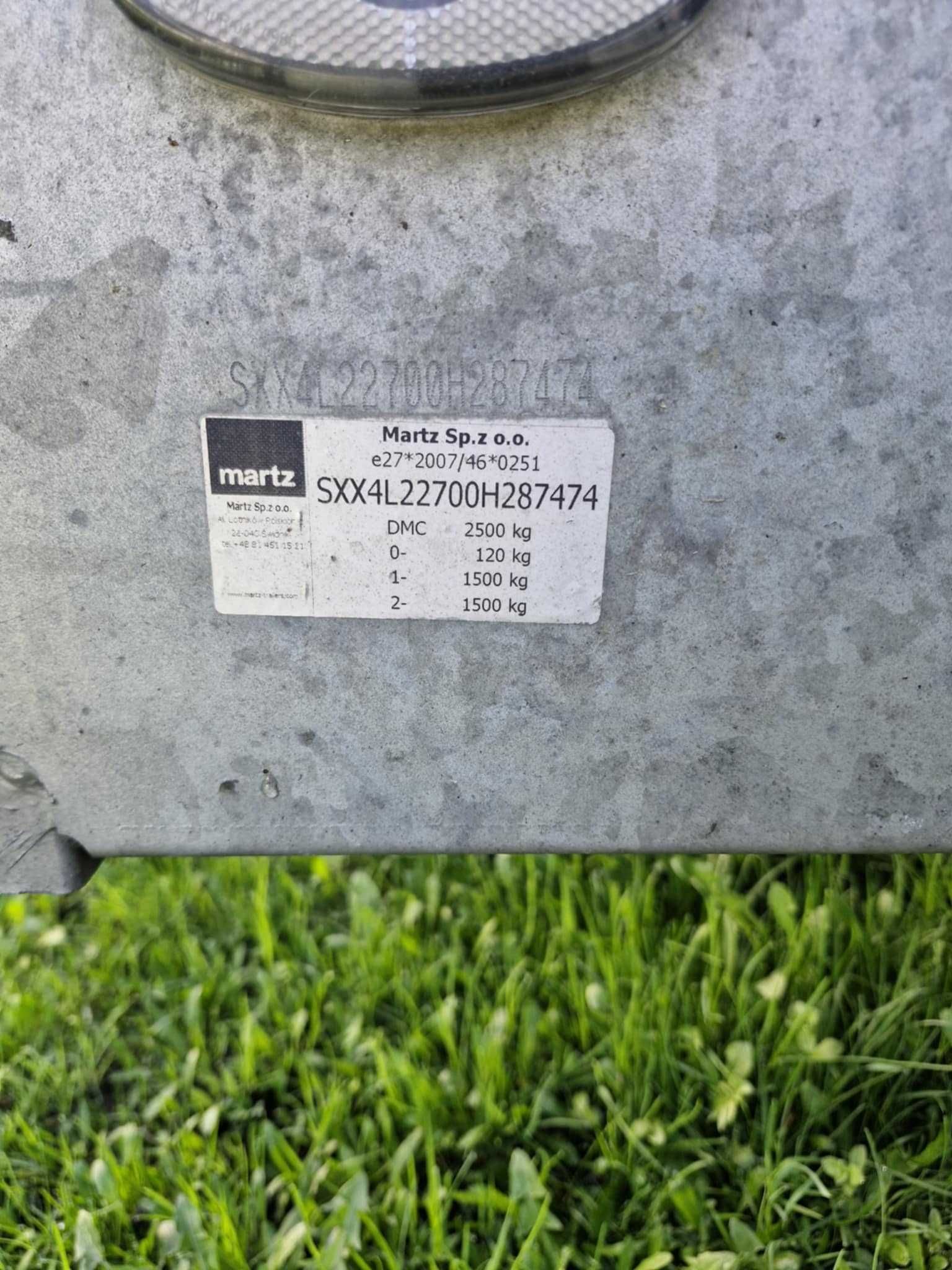 MARTZ laweta przyczepa 4.5m/2.1m 2022Rok 3T. DMC