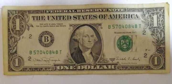 Купюра 1 доллар США 1988 года