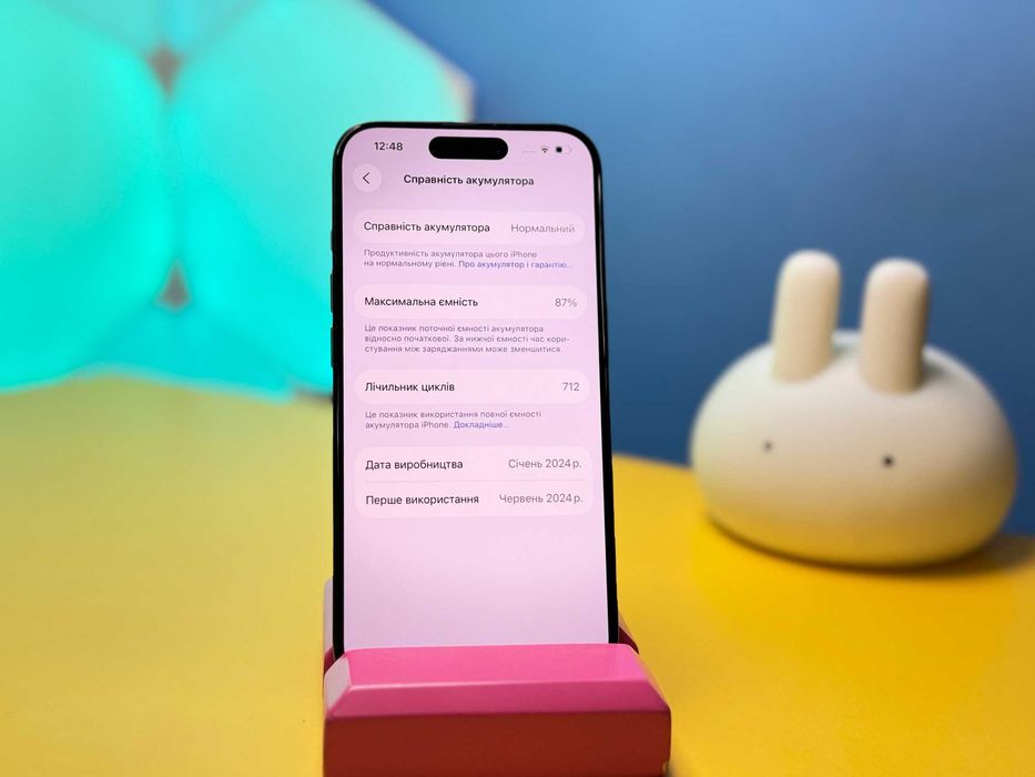 Смартфон Apple iPhone 15 Pro 256GB Black (150661) Б/У З ГАРАНТІЄЮ