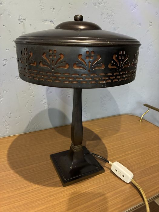 Lampa gabinetowa brąz lata 20