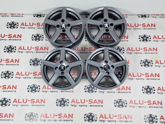 NOWE alufelgi PEUGEOT 15" 4x108 208 [U] -Grafit