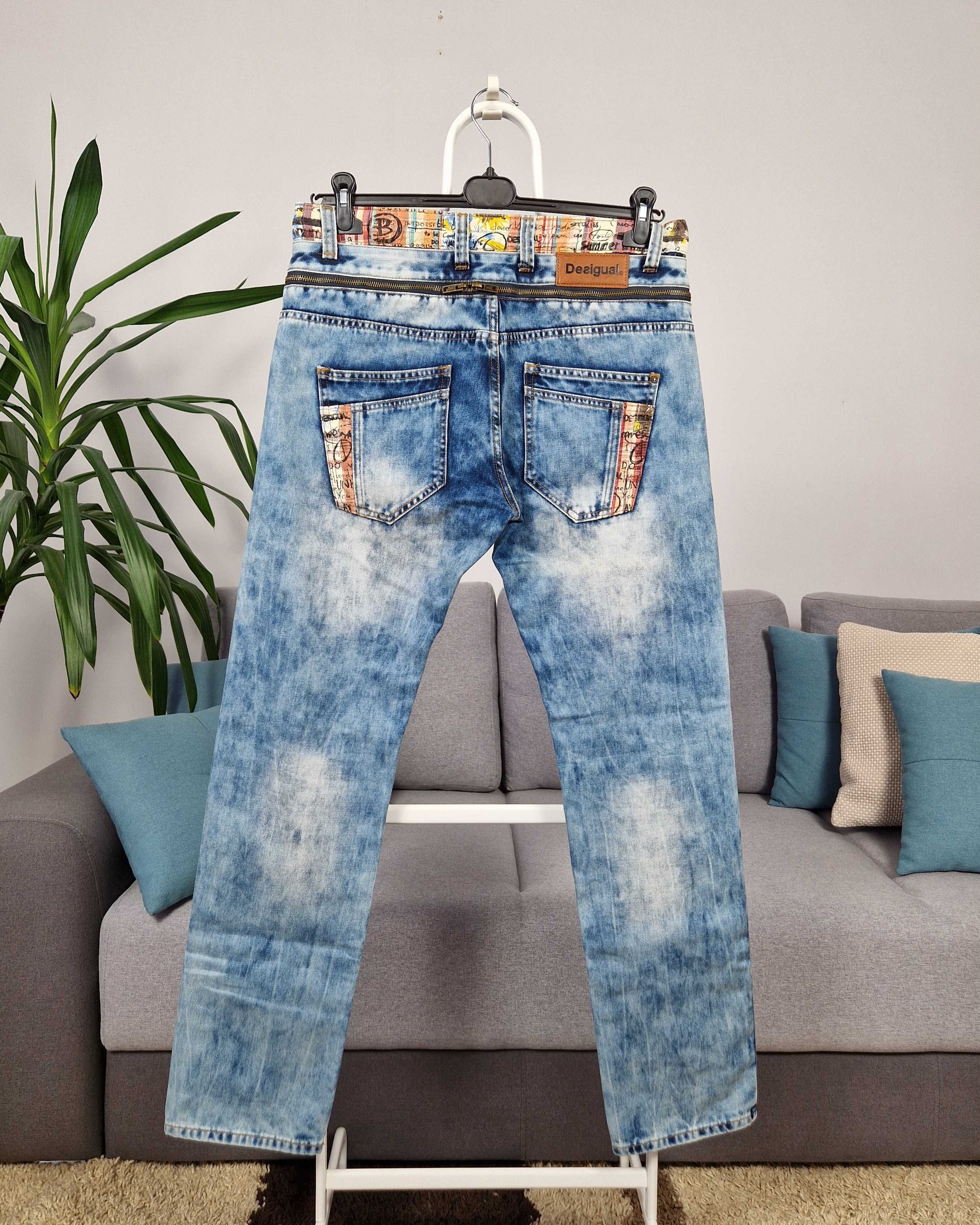 Desigual Jeans rozmiar 34 męskie spodnie dżinsy jeansy