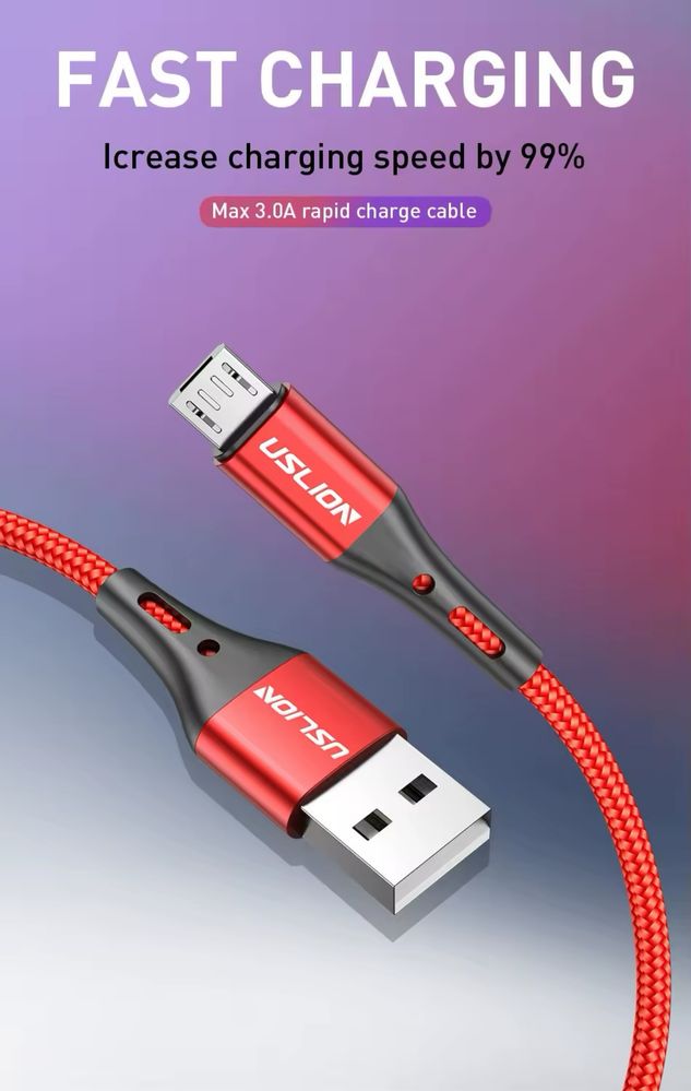 Kabel Micro USB 2M szybkie ładowanie