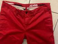 Tommy Hilfiger Slim Chino czerwone męskie  spodnie proste r. M 34/32