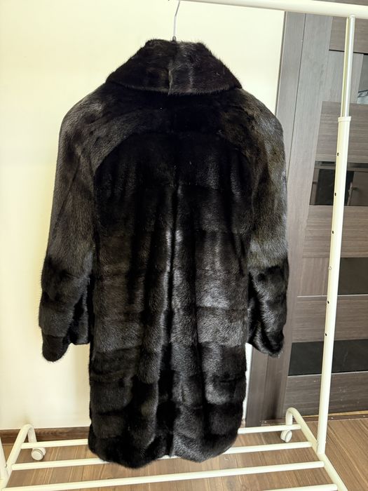 Норкова шуба фасон кокон розмір L/XL