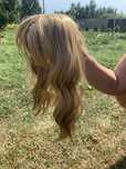 Topper blond z grzywką