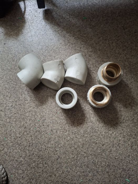 Zestaw złączek pp fi50 mufa kolano łuk