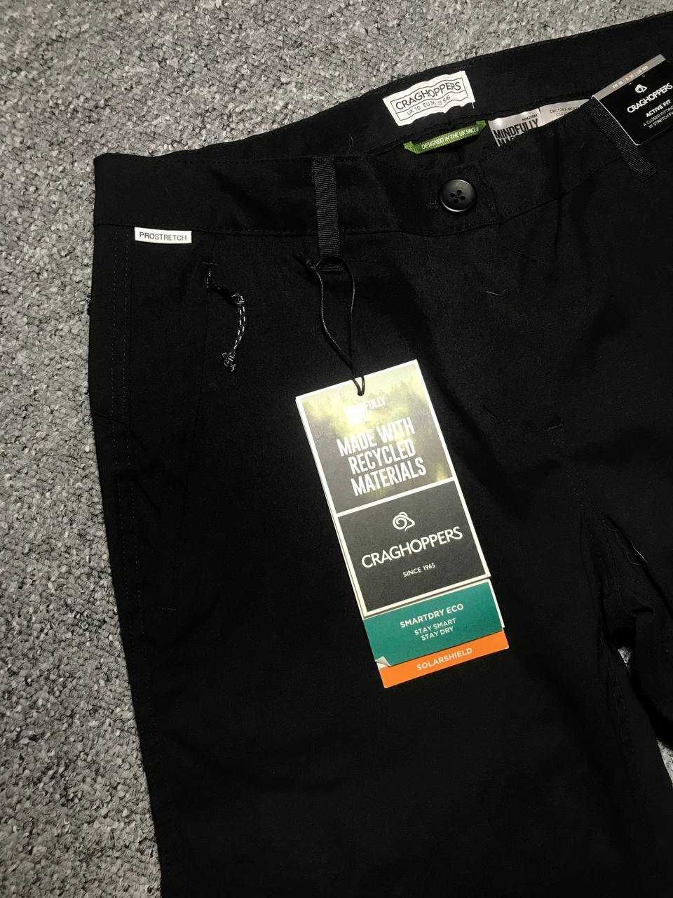 Жіночі трекінгові капрі шорти CRAGHOPPERS Kiwi Pro Black 36 - S - НОВІ