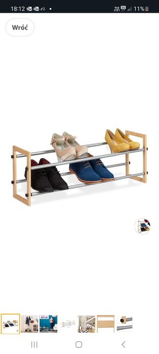 Rozsuwany stojak na buty do przedpokoju Relaxdays mod: 100.28909