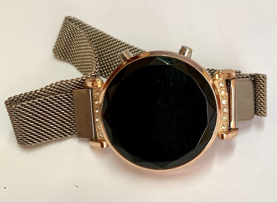 Elegancki zegarek na magnetycznym pasku KURREN - analogowo cyfrowy