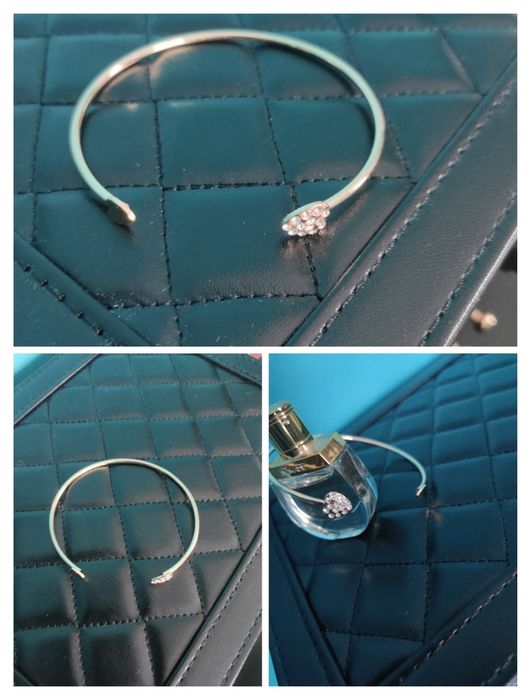 Nowa bransoletka złoty kolor, cykroniowe serduszko