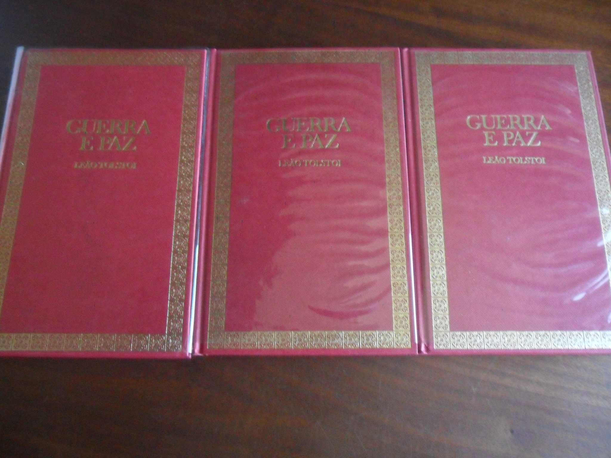 "Guerra e Paz" de Leão Tolstoi - 3 Volumes - Edição de 1979