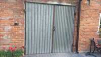 Brama Drzwi garażowe metalowe tymczasowe budowa