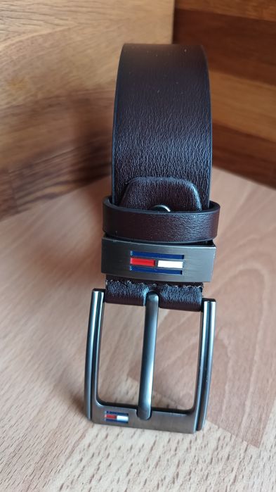 125 cm brązowy męski pasek skórzany