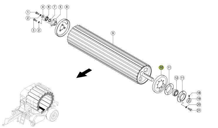 Osłona łożyska walca Rollant - 858118 - Claas