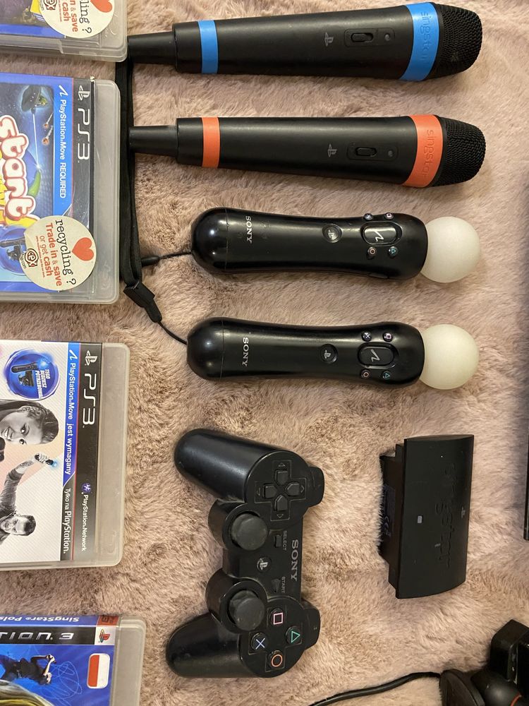 Playstation 3 Cały zestaw + Gry // Ps3 Kontrolery, Pad/y