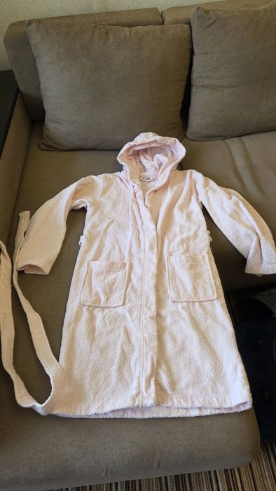 Дитячий халат банний з капюшоном для дівчаток