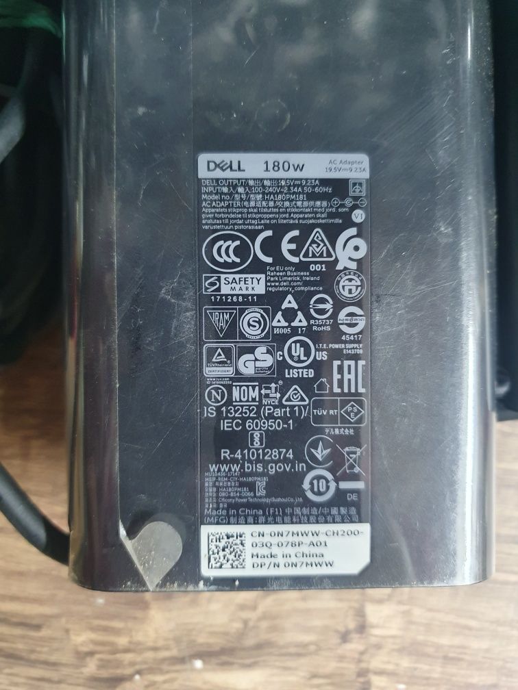 Зарядка зарядное блок питания DELL 180w 7.4mm slim оригінал
