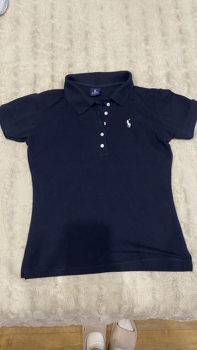 Футболка Polo жіночка, темно синя, розмір l (маломірить)