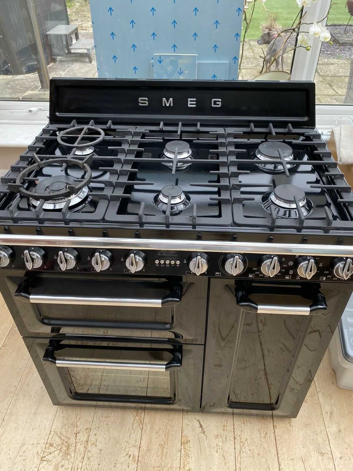 SMEG VICTORIA kuchenka styl RETRO czarna z OKAPEM SMEG 90CM gwarancja!