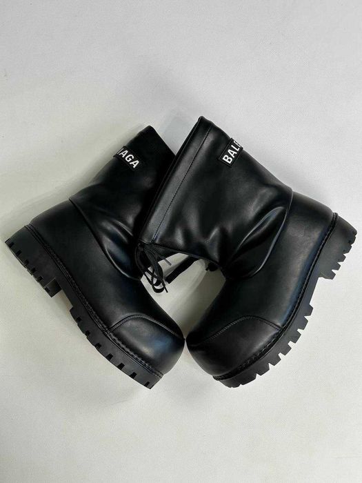 BALENCIAGA Alaska Ski Boots Leather Black ботинки буты черные чорні