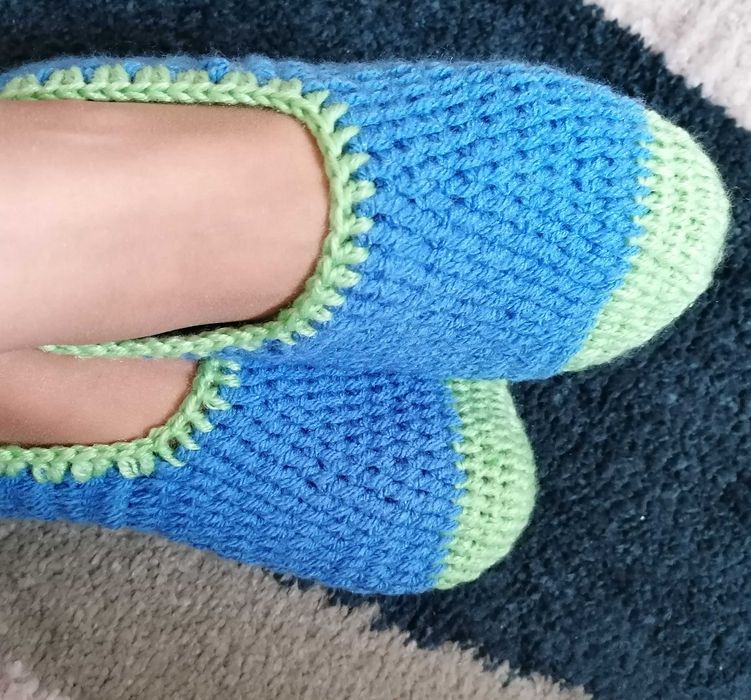 Kapcie papcie na szydełku rozmiar 39