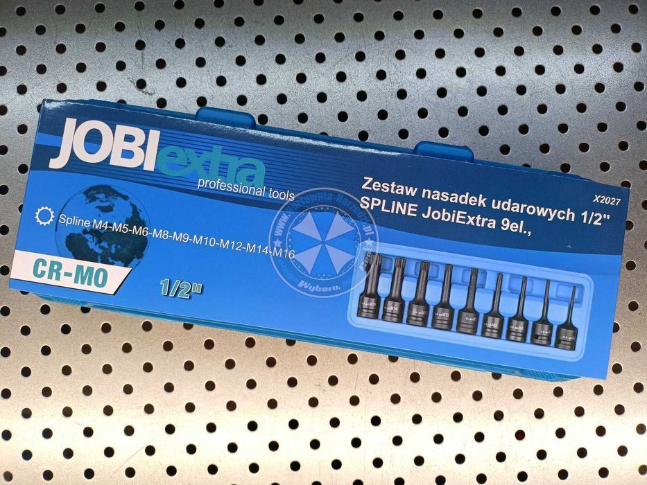 Zestaw Nasadek Udarowych SPLINE 1/2" M4-M16 – 9 Elementów