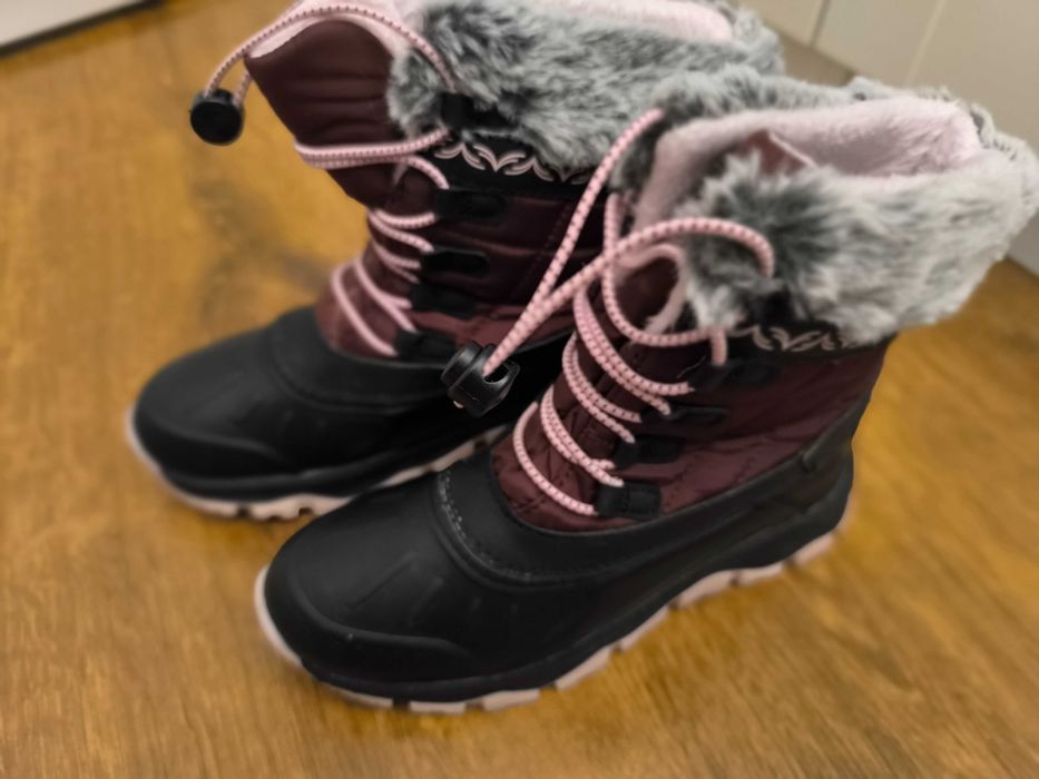 Buty zimowe, śniegowce dla dziewczynki r.33