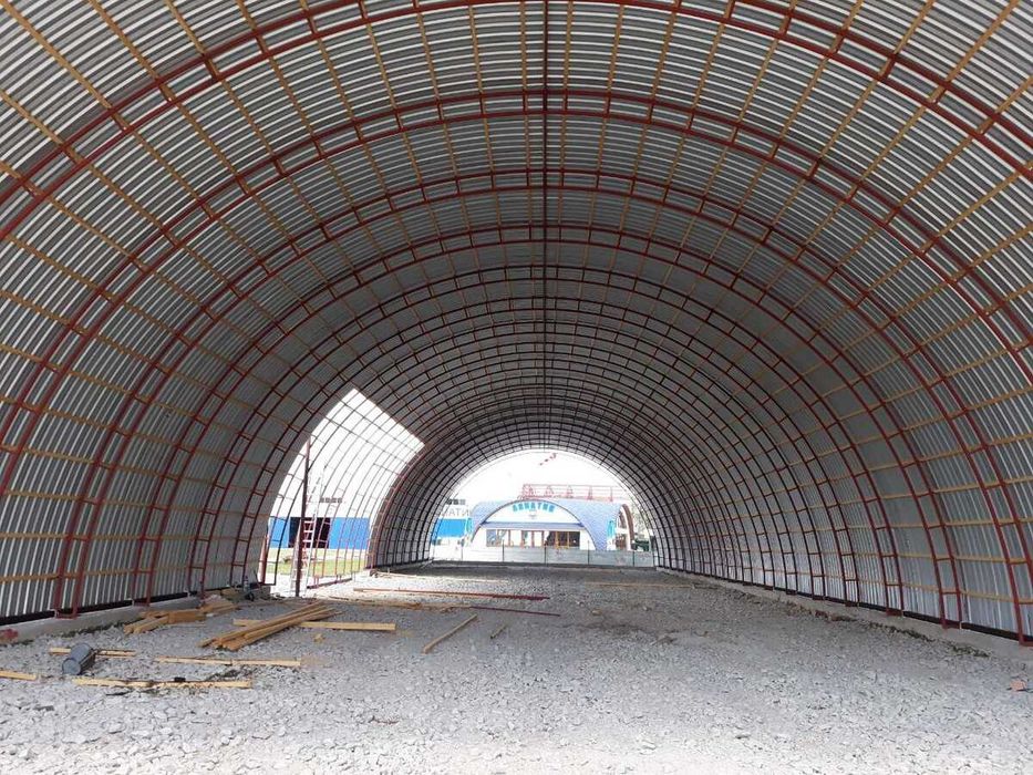 Ангар арочний каркасний від 2100 грн. Зерносклад під ключ по Україні