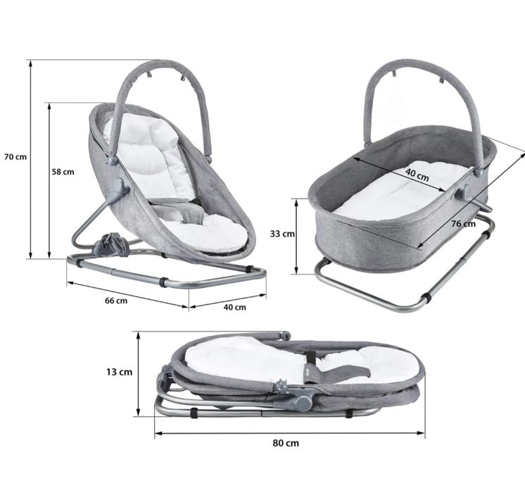 Moby-system 3w1 Bujaczek Leżaczek Kołyska