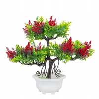 Sztuczne kwiaty wiosenne w doniczce bonsai