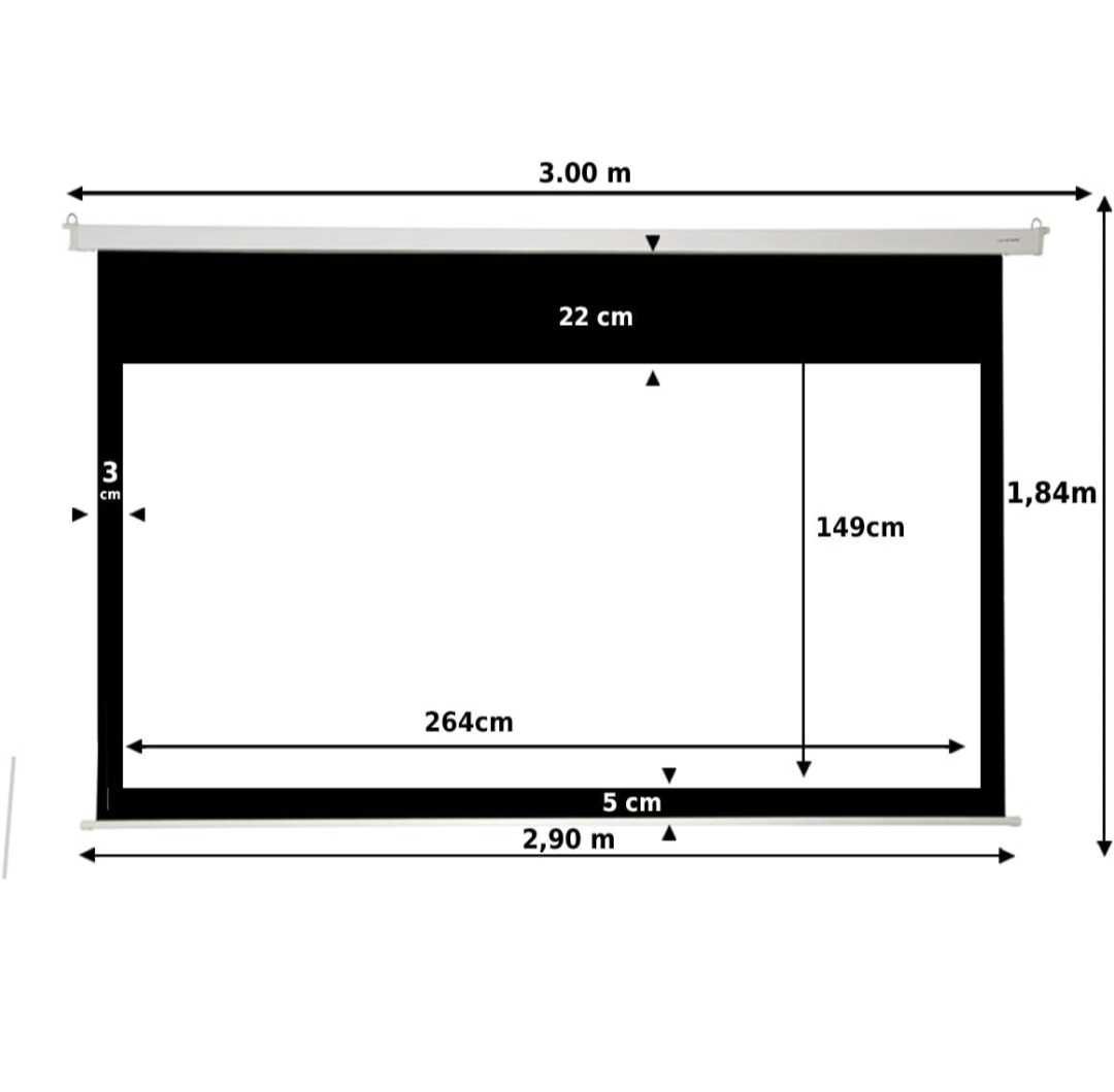 Tela projector eletrica 120 polegadas