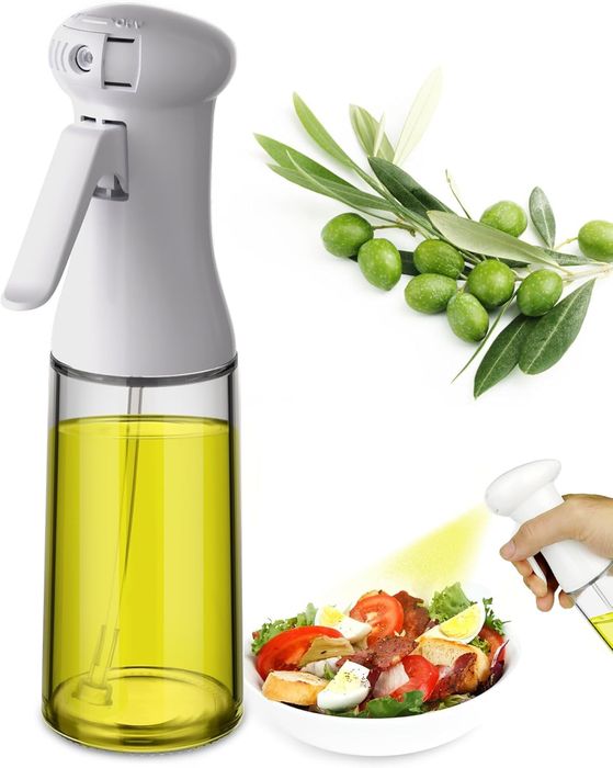 Spryskiwacz do Oleju Octu Oliwy  Biały z Grubego Szkła Dozownik 200ml