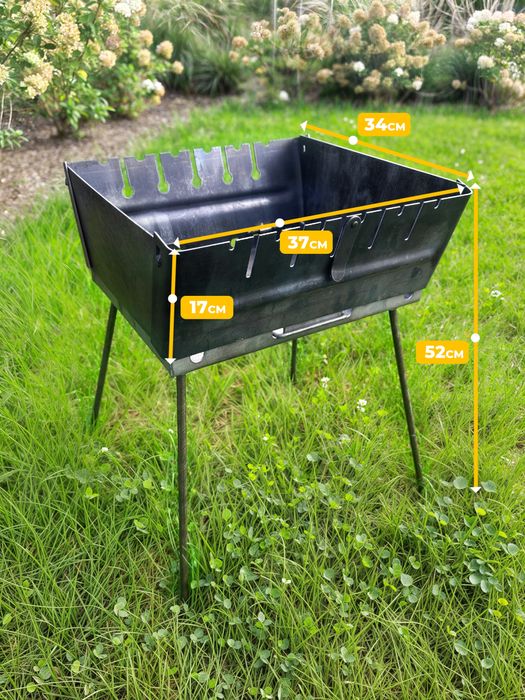 Mangal na 6 szpikulce / Мангал на 6 шампурів / Grill / 2mm