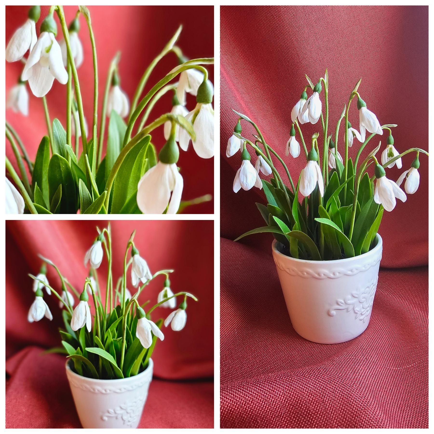 Продаю подснежники   из холодного фарфора