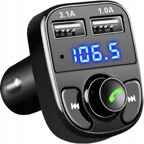 Transmiter samochodowy Bluetooth FM MP3 Ładowarka 2xUSB