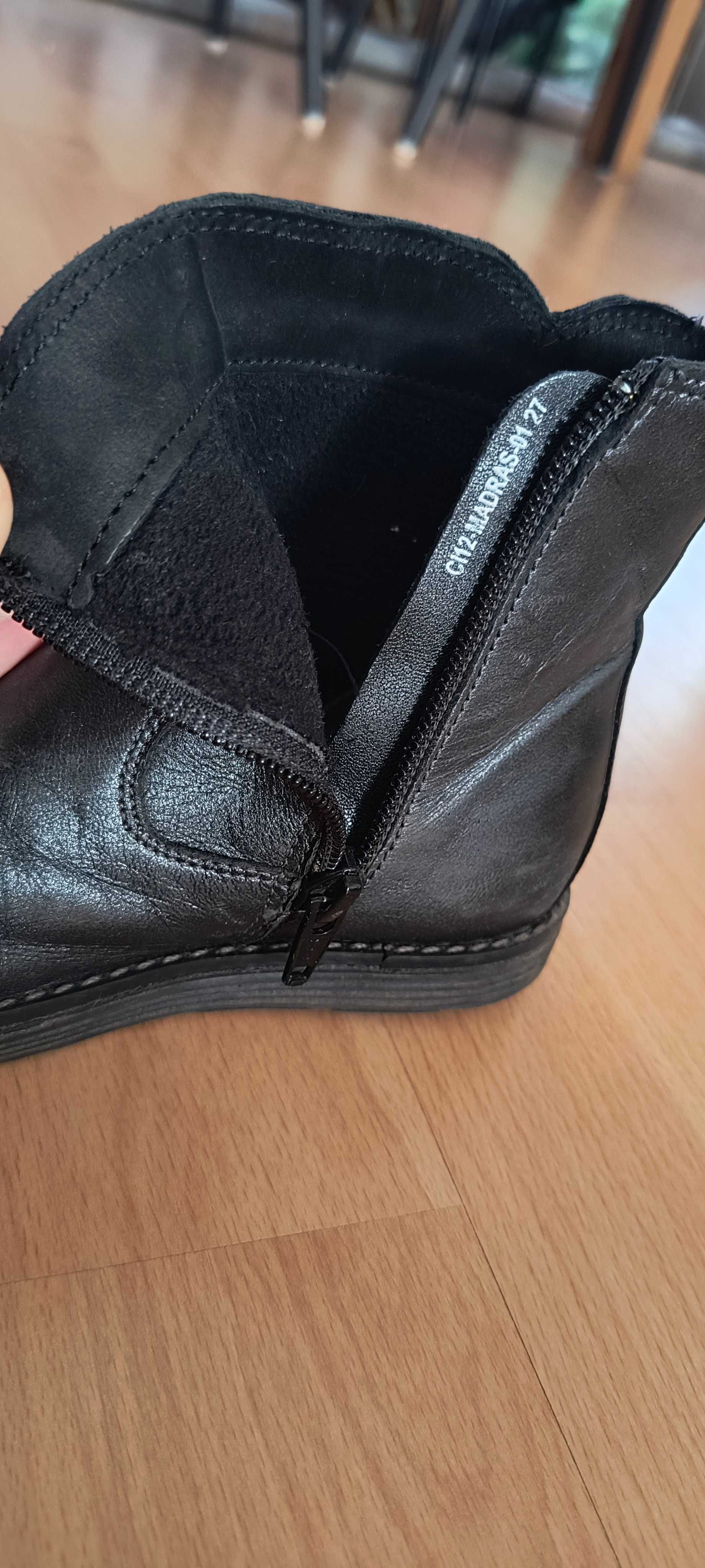 Botki kozaki Lasocki 27 skóra eleganckie