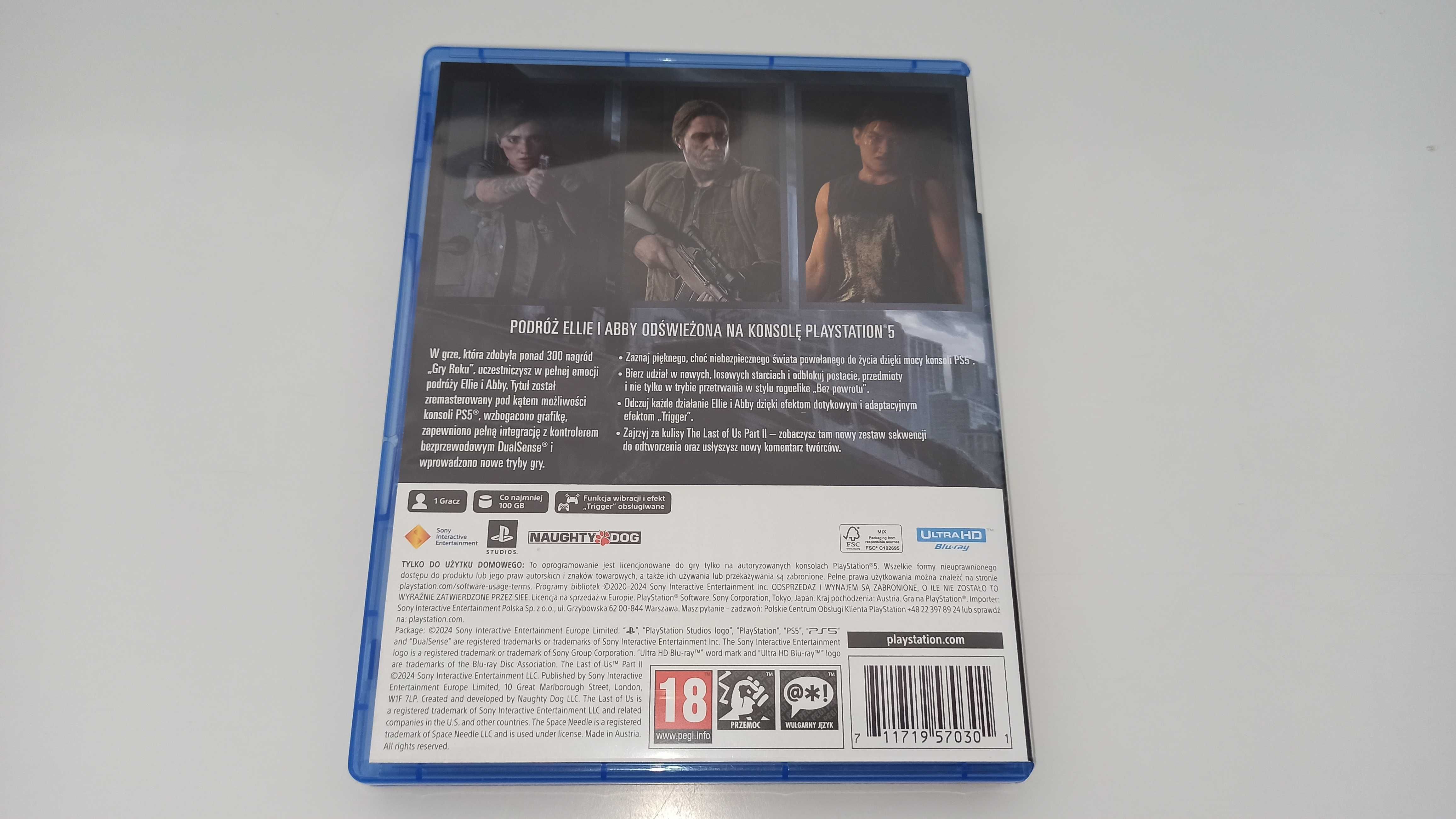 ps5 THE LAST OF US PART II REMASTERED PL postacie mówią po polsku,