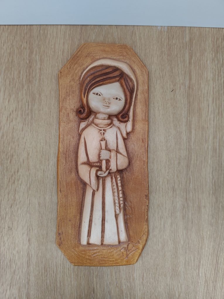 Quadro Menina a fazer primeira comunhão