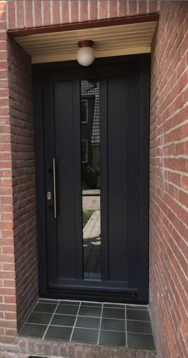 Вхідні Двері металопластикові антрацит | Безкоштовна доставка