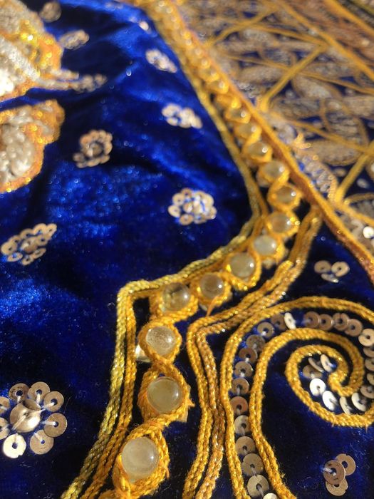 Гобелен вінтаж Burma Kalaga ручна робота М'янма Калага об'ємні фігури