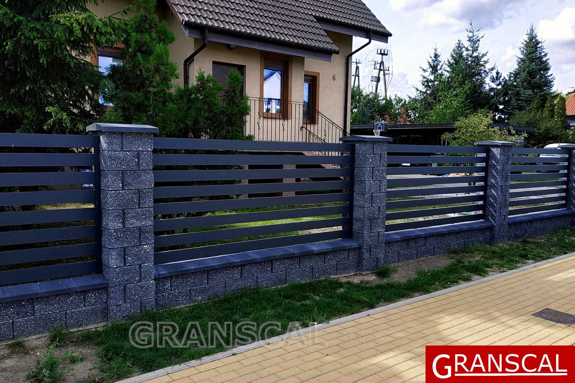Aluminiowe ogrodzenie nowoczesne brama przesuwna Wrocław