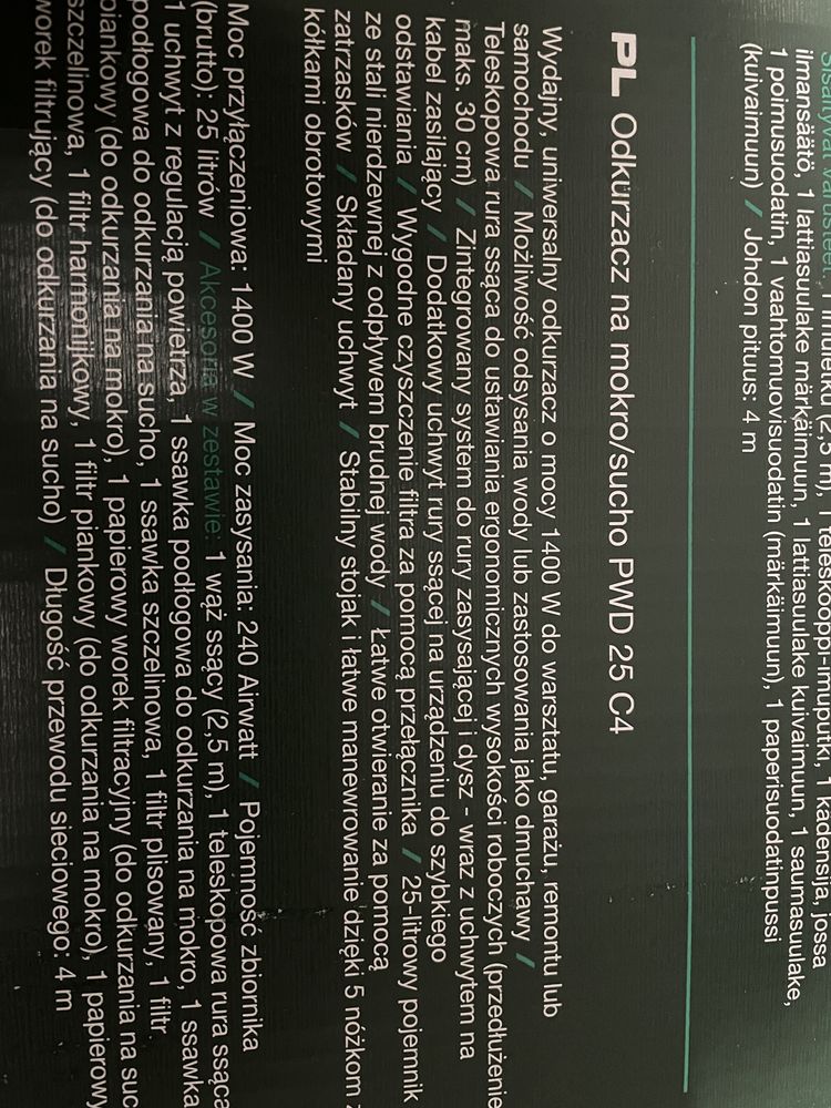 Odkurzacz na mokro i na sucho