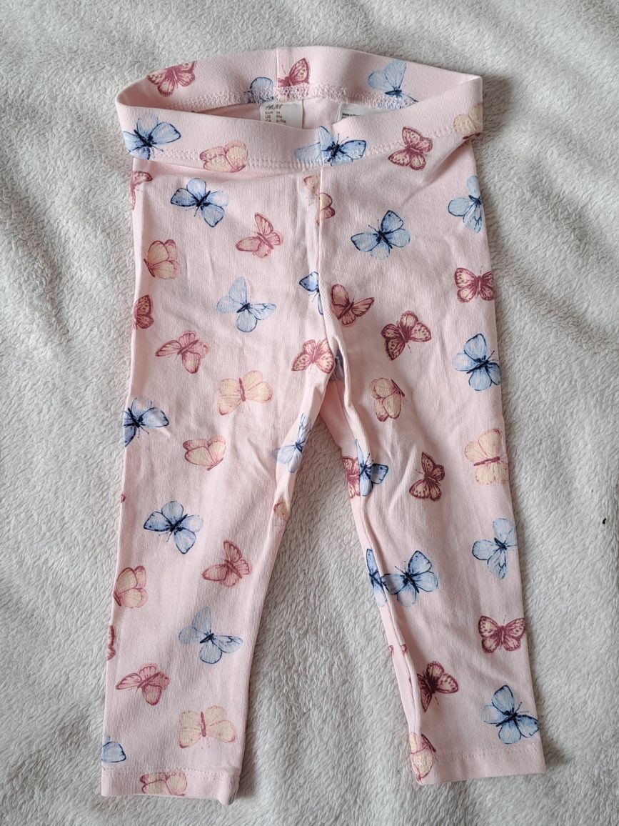 Legginsy w motyle r.74 H&M