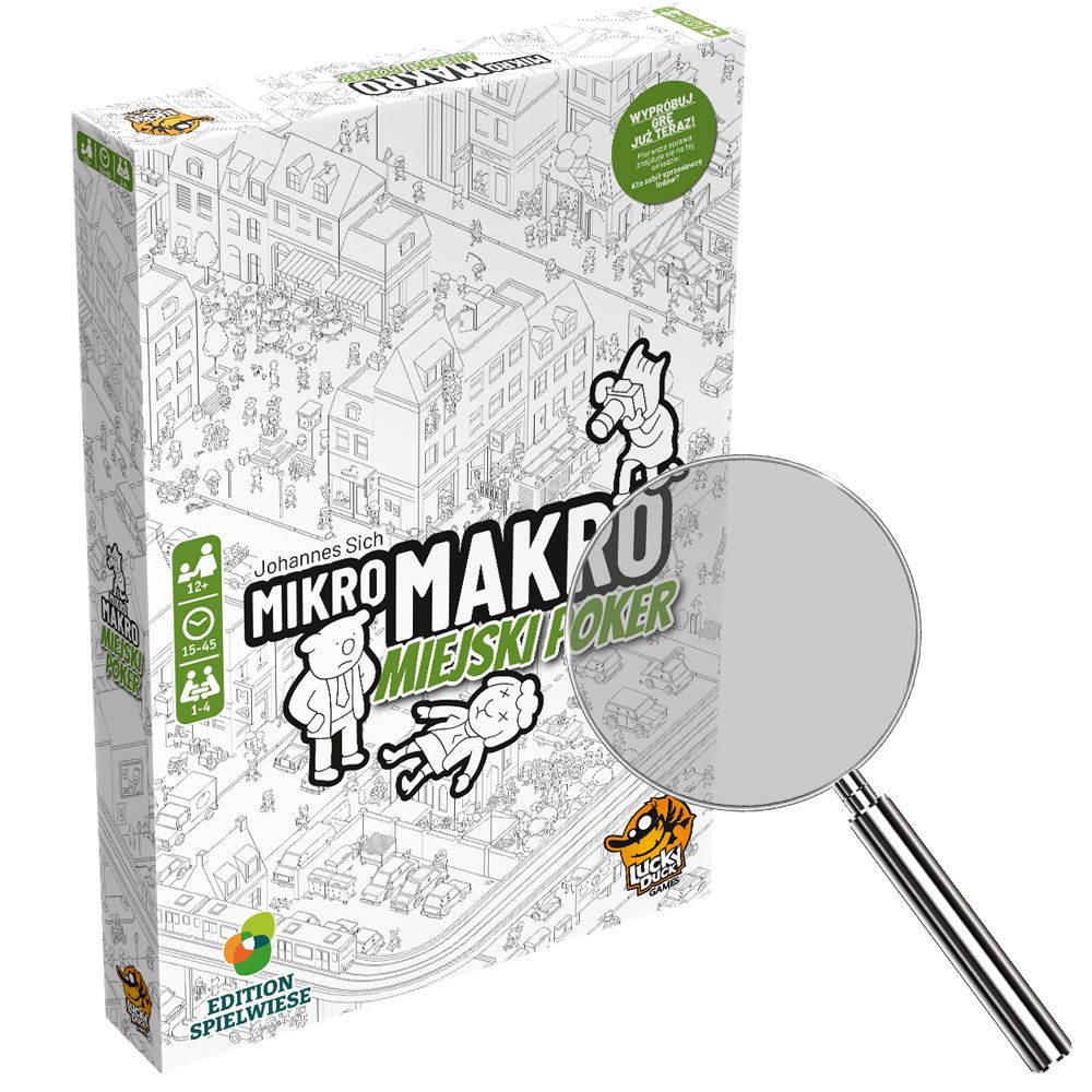 Gra planszowa MIKROMAKRO: MIEJSKI POKER Lucky Duck Games + lupa